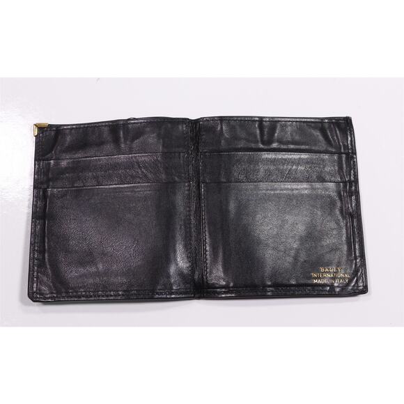 Bally Vintage Black Soft Leather Square Bifold Wallet - Picture 6 of 7
